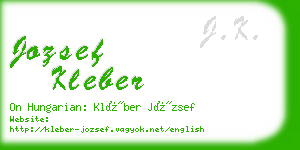 jozsef kleber business card